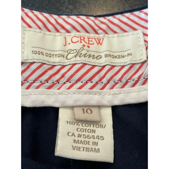 J. Crew Navy Chino shorts size 10 , 100% Cotton - Picture 3 of 7